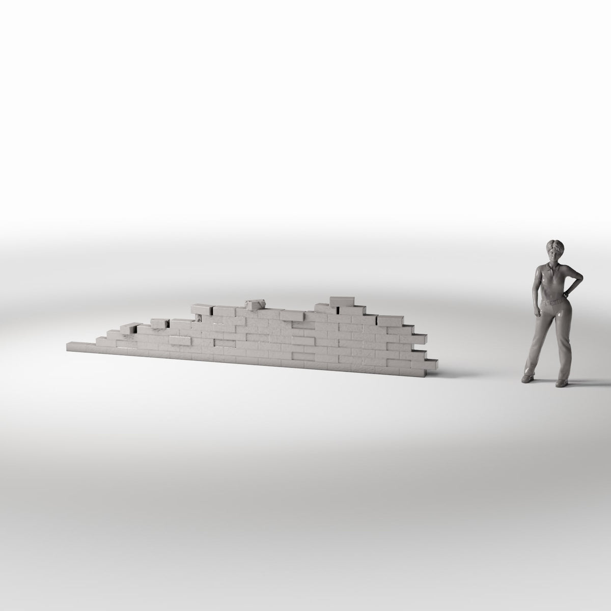 Diorama model-building product photo 1: Diorama Building Detail: Damaged Brick Wall Type 3 (Ref. 1626D)