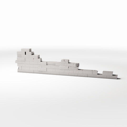 Diorama model-building product photo 0: Diorama Architecture: Damaged Brick Wall as a Building Detail (Ref. 1628D)