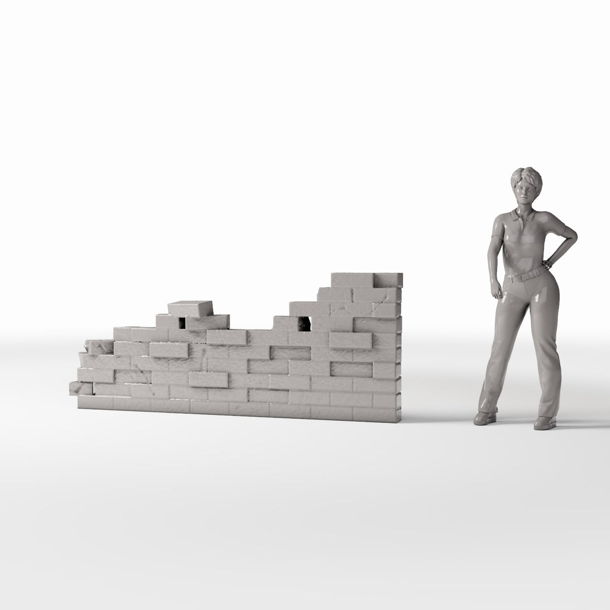Diorama model-building product photo 1: Diorama Building Detail: Damaged Brick Wall (Ref. 1629D)