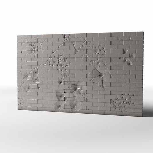 Diorama model-building product photo 0: Military Diorama: Damaged Brick Wall with Bullet Holes (Ref. 1634D)