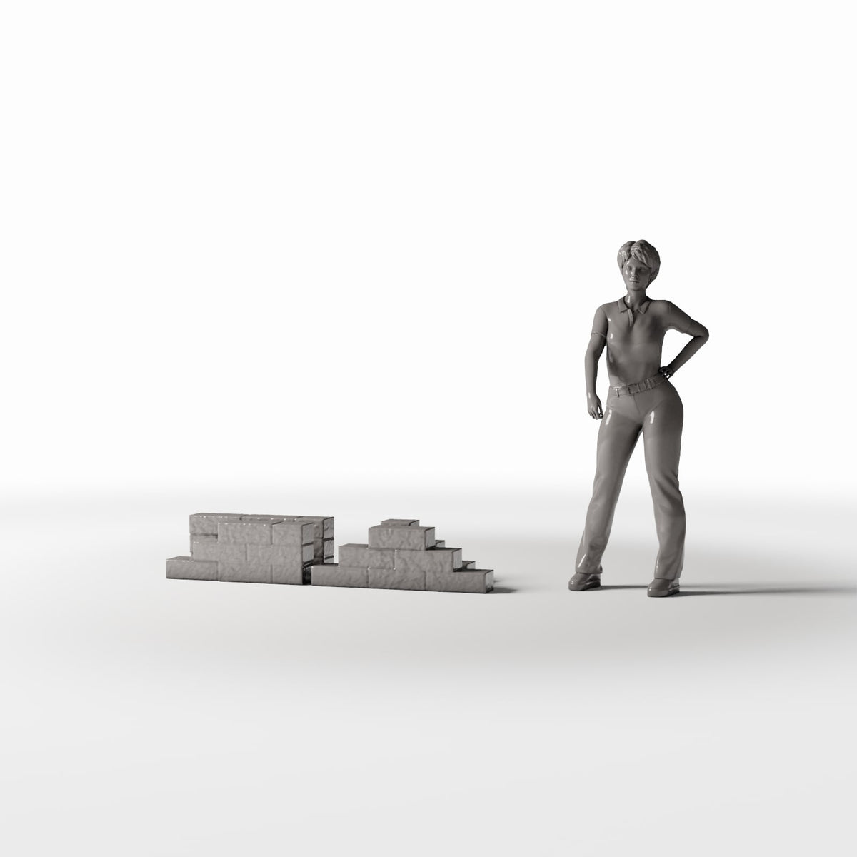 Diorama model-building product photo 1: Diorama Building Elements: Wall Sections for Field Camps (Ref. 1636D)
