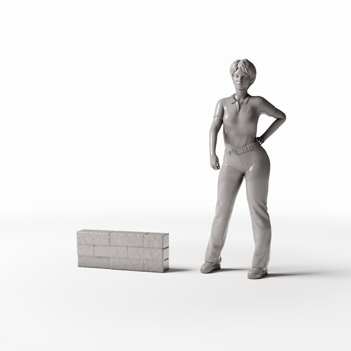 Diorama model-building product photo 1: Diorama Architecture: Small Brick Wall as a Building Detail (Ref. 1643D)