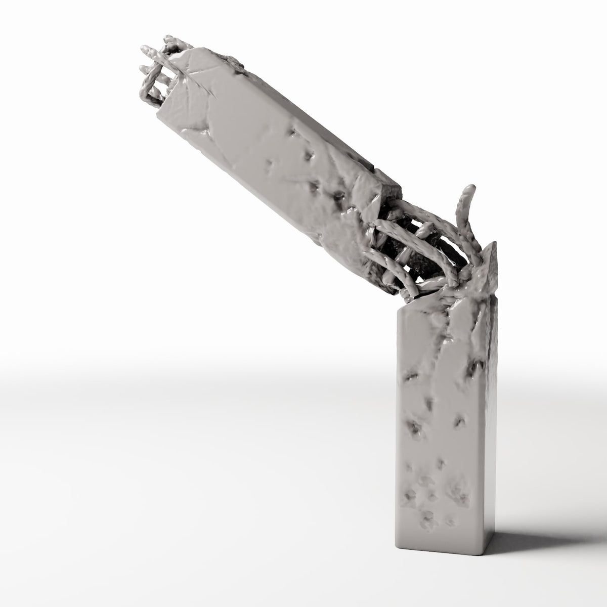 Diorama model-building product photo 0: Diorama Building Detail: Damaged Concrete Support for Field Shelter (Ref. 1648D)