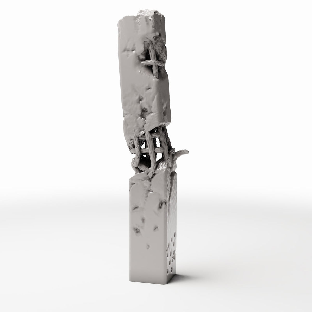 Diorama model-building product photo 0: Diorama Building Detail: Damaged Support Column with Exposed Rebar (Ref. 1649D)