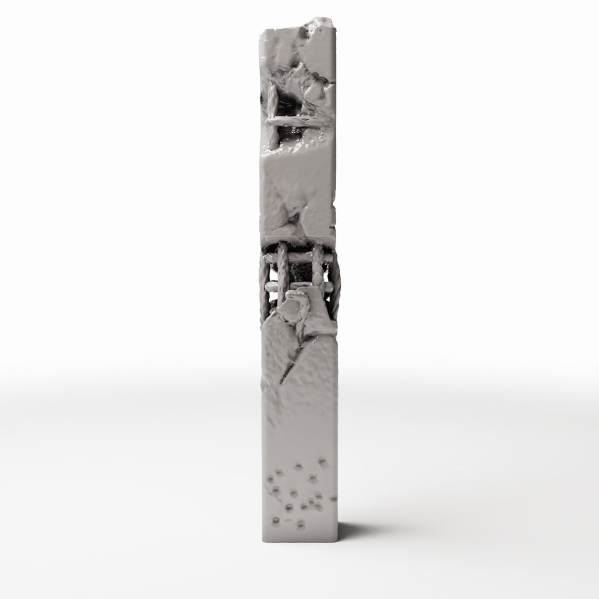 Diorama model-building product photo 2: Diorama Building Detail: Damaged Support Column with Exposed Rebar (Ref. 1649D)