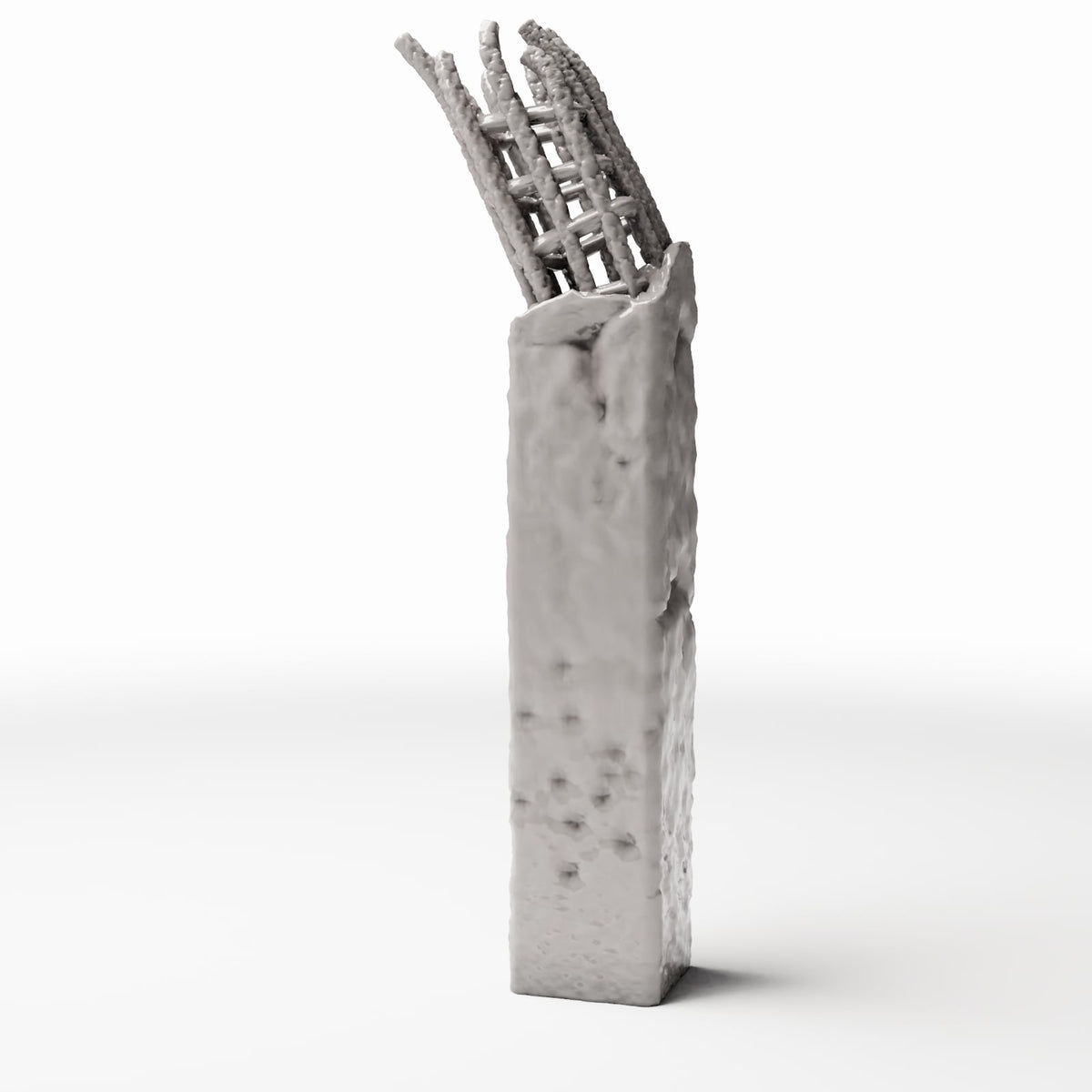 Diorama model-building product photo 0: Diorama Building: Damaged Concrete Pillar Diorama Detail (Ref. 1650D)