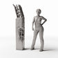 Diorama model-building product photo 1: Diorama Building Detail: Damaged Concrete Pillar with Rebar (Ref. 1653D)