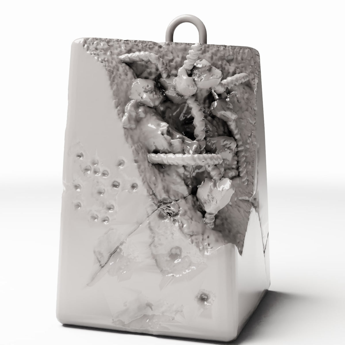 Diorama model-building product photo 0: Military Diorama: Damaged Concrete Barrier (Ref. 1659D)