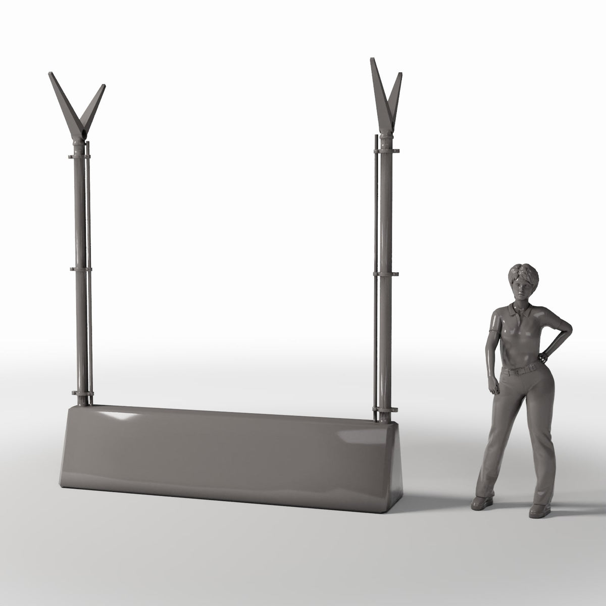 Diorama model-building product photo 1: Military Diorama: Double-Post Fence Section without Wire (Ref. 1681D)