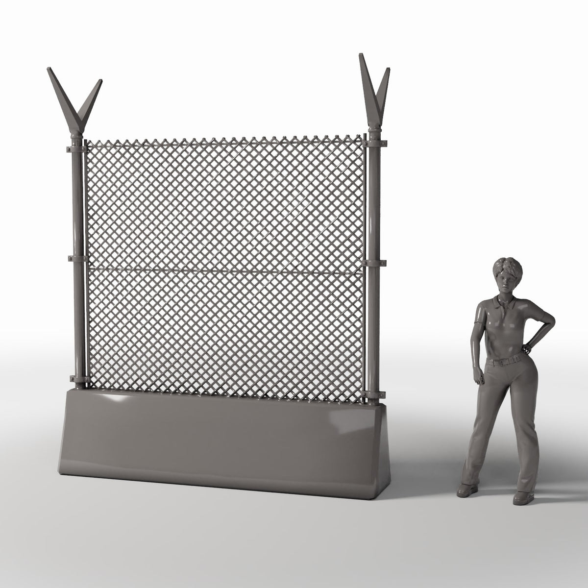 Diorama model-building product photo 1: Military Diorama: Double Security Fence with Concrete Base (Ref. 1685D)
