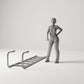 MyPortal 169 1: Diorama Tools & Crafts: Round Tube Scaffold Step Ladder (Ref. 169D)