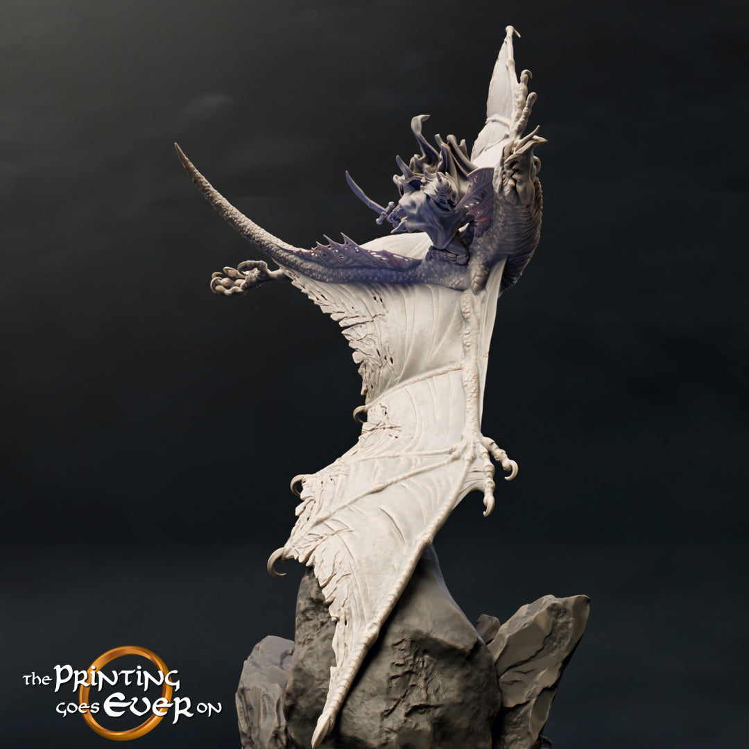 Product photo Tabletop 28mm The Printing Goes Ever On (TPGEO) 0: Winged Beast: Dragon with Rider - Huge Creature