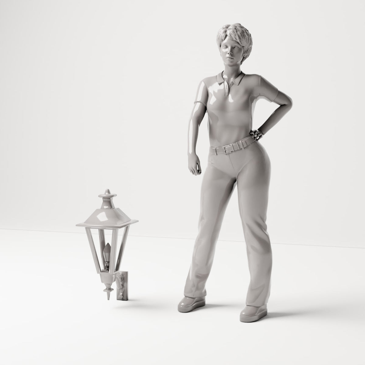 MyPortal 172 1: Diorama scene detail: Classic outdoor wall lamp without glass (Ref. 172D)