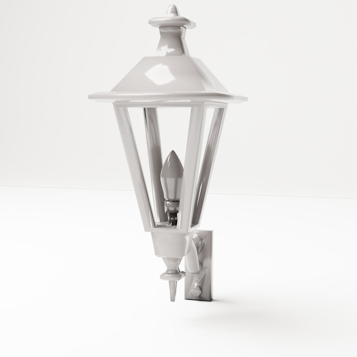 MyPortal 172 0: Diorama scene detail: Classic exterior wall lamp without glass (Ref. 172D)