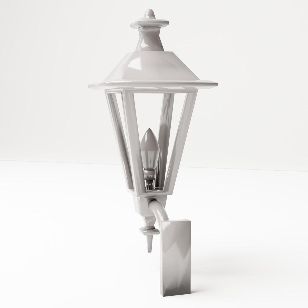 MyPortal 172 3: Diorama scene detail: Classic exterior wall lamp without glass (Ref. 172D)