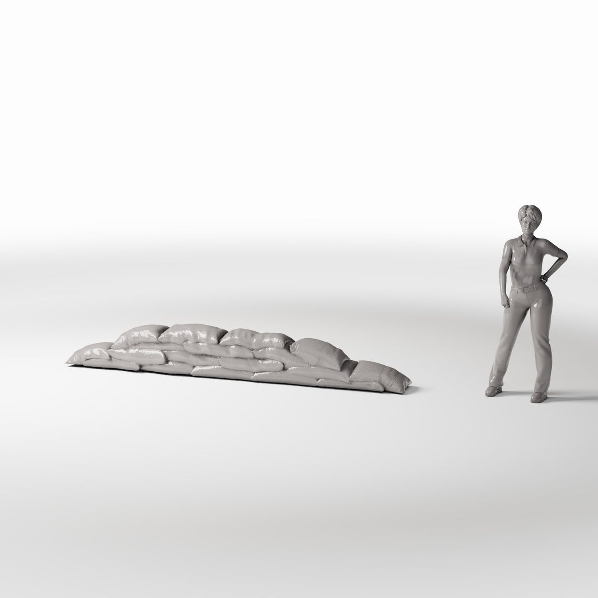 Diorama model-building product photo 1: Military Diorama: Sandbag Defensive Wall for a Defensive Position (Ref. 1784D)