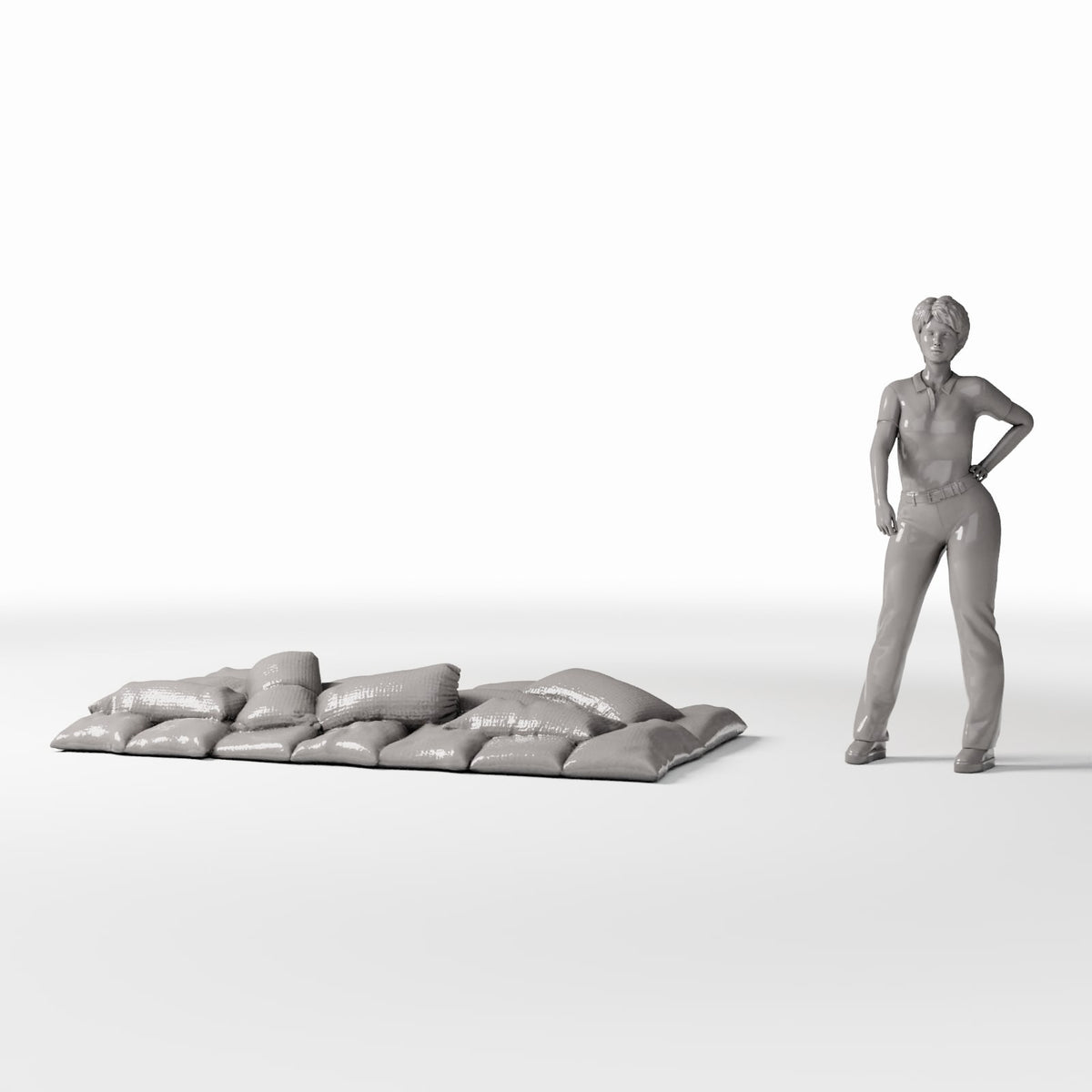 Diorama model-building product photo 1: Military Diorama: Sandbag Barrier for a Defensive Position (Ref. 1788D)