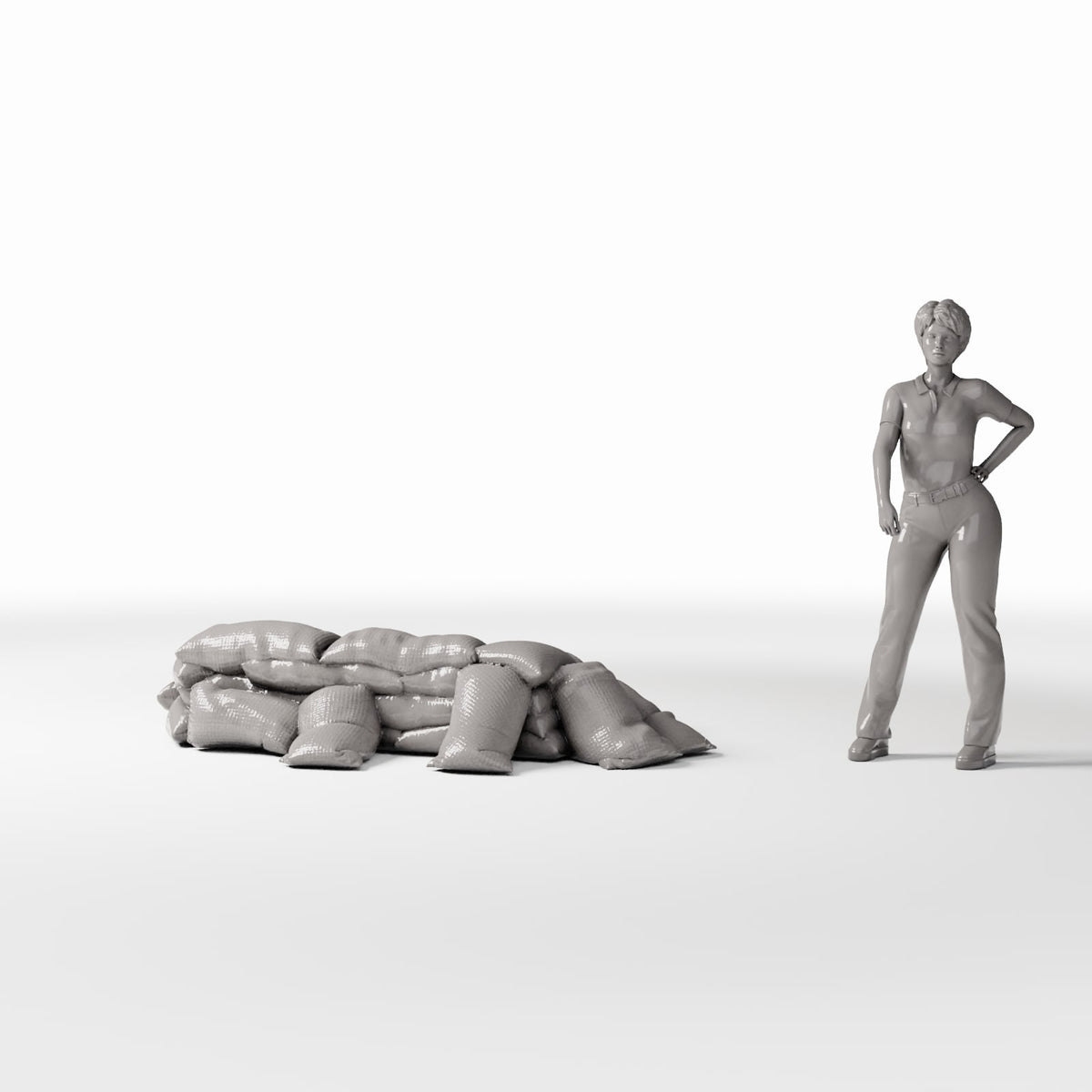 Diorama Modellbau Produktfoto 1: Diorama Militär: Sandsack-Verteidigungsstellung (Ref. 1789D)
