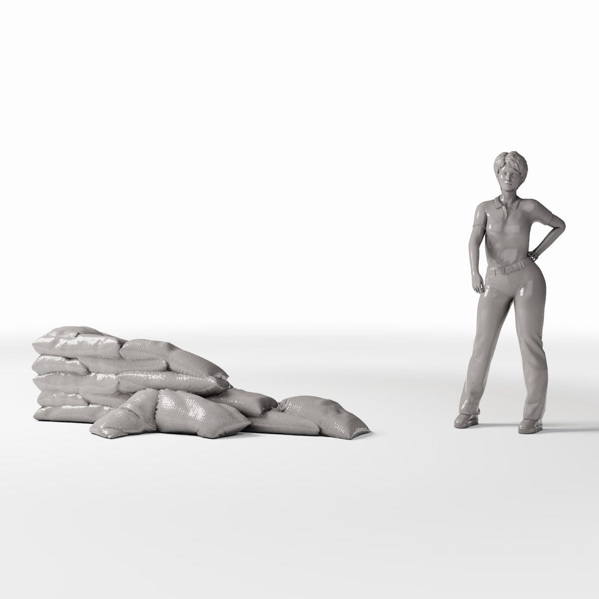 Diorama model-building product photo 1: Military Diorama: Sandbag Barricade Defensive Position (Ref. 1792D)