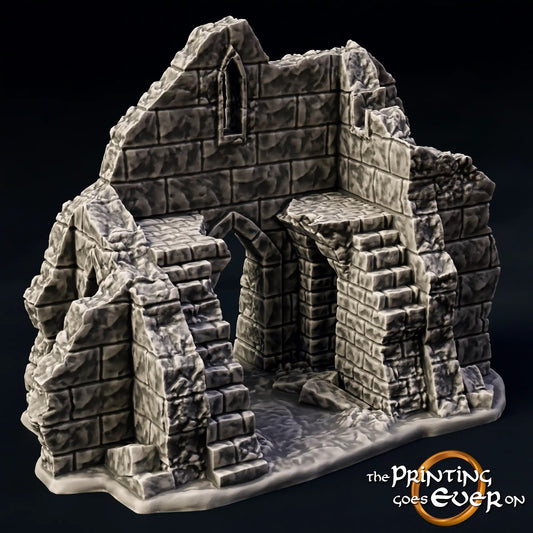 Produktfoto Tabletop 28mm The Printing Goes Ever On (TPGEO)  0: Ruine E - Trümmer einer mittelalterlichen Stadt - Zerstörtes Haus