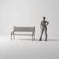 MyPortal 183 1: Diorama Furniture: Classic Park Bench (Ref. 183D)