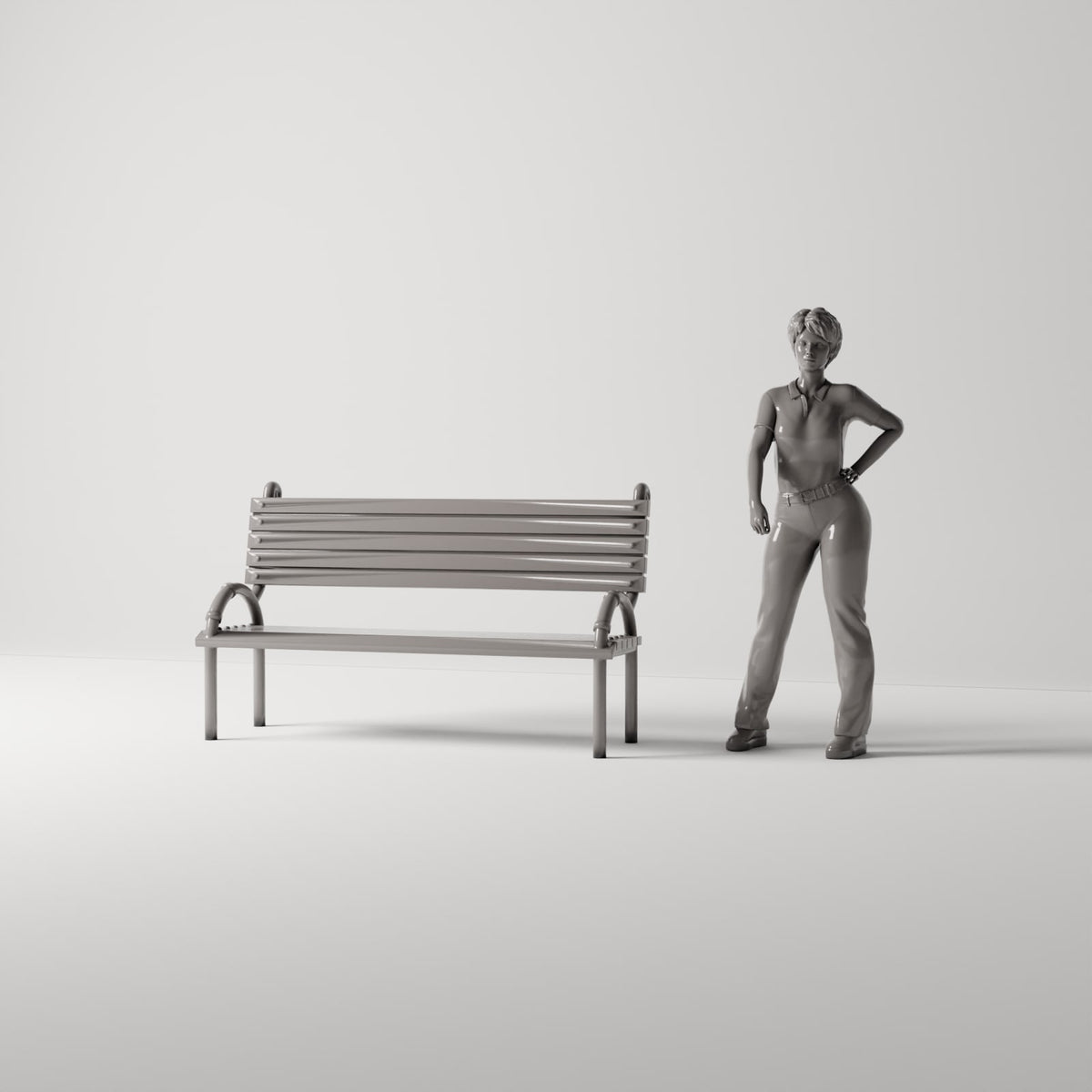 MyPortal 183 1: Diorama Furniture: Classic Park Bench (Ref. 183D)