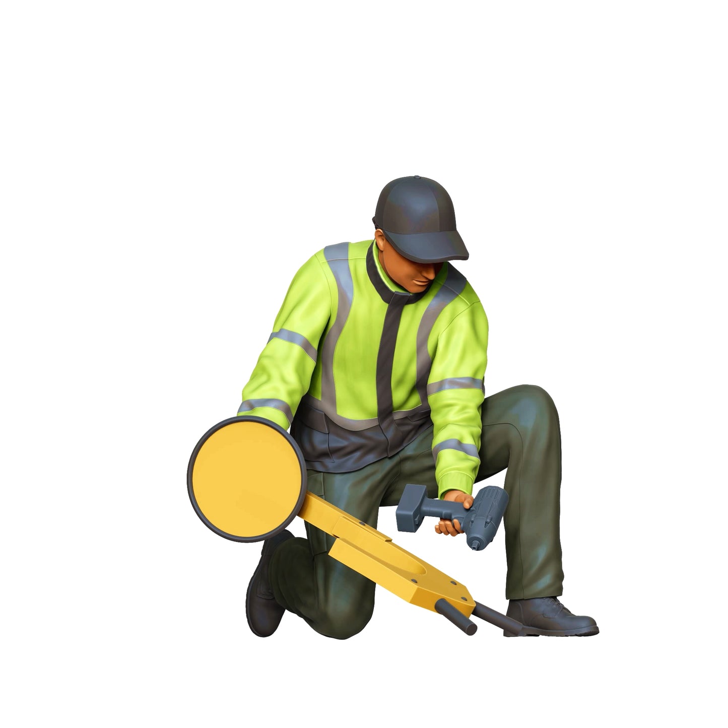 Product photo diorama and model building miniature figure: Traffic police officer with parking boot