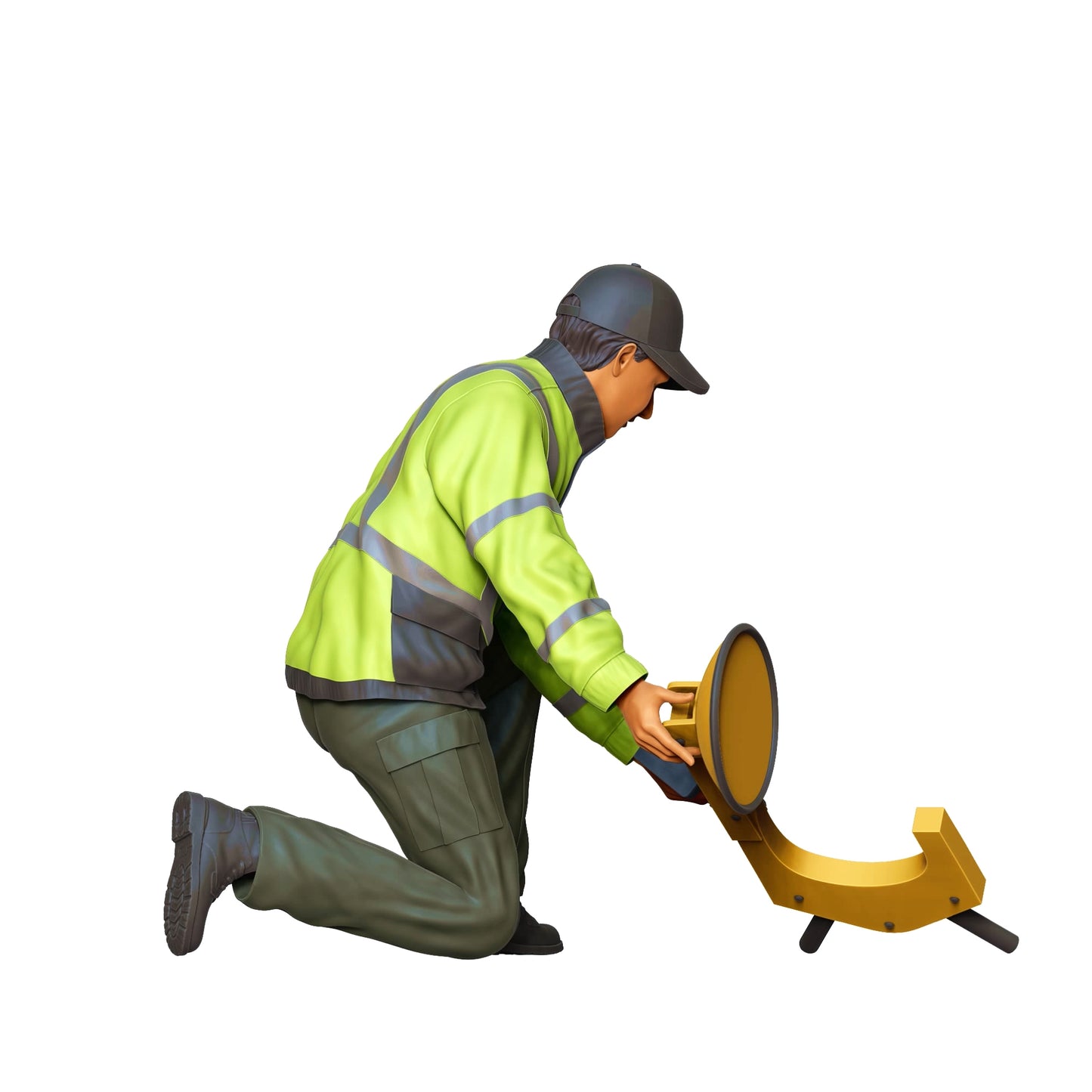 Product photo diorama and model building miniature figure: Traffic police officer with parking boot