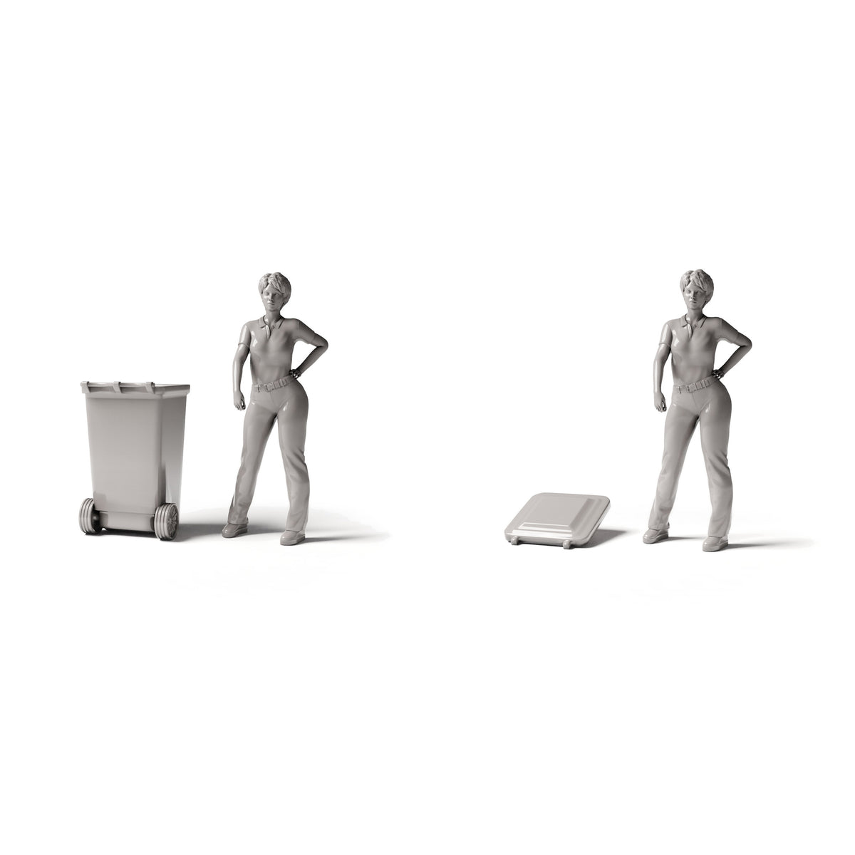 Diorama model-building product photo 1: City Diorama: Wheeled Trash Bin with Lid (Ref. 1899D)