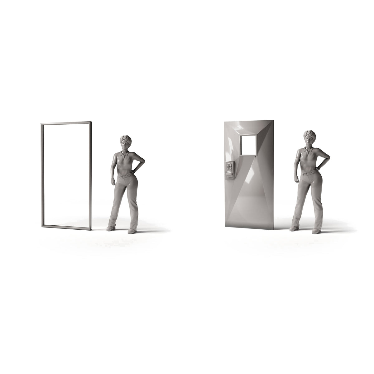 Diorama model-building product photo 1: Military Diorama: Electronic Access Door with Keypad (Ref. 1903D)