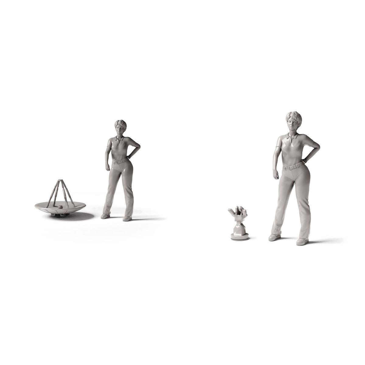 Diorama model-building product photo 1: Military Diorama: Parabolic Antenna with Articulated Base – Military Diorama Accessory (Ref. 1909D)