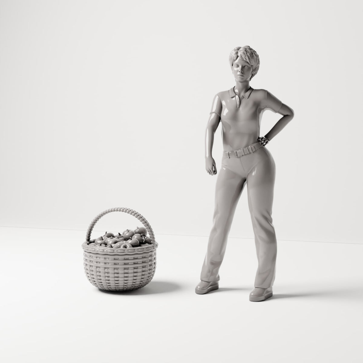 MyPortal 191 1: Diorama Camp & Market: Woven Apple Basket (Ref. 191D)