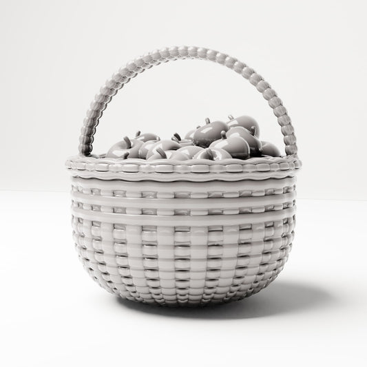 MyPortal 191 0: Diorama Warehouse & Market: Woven Apple Basket (Ref. 191D)