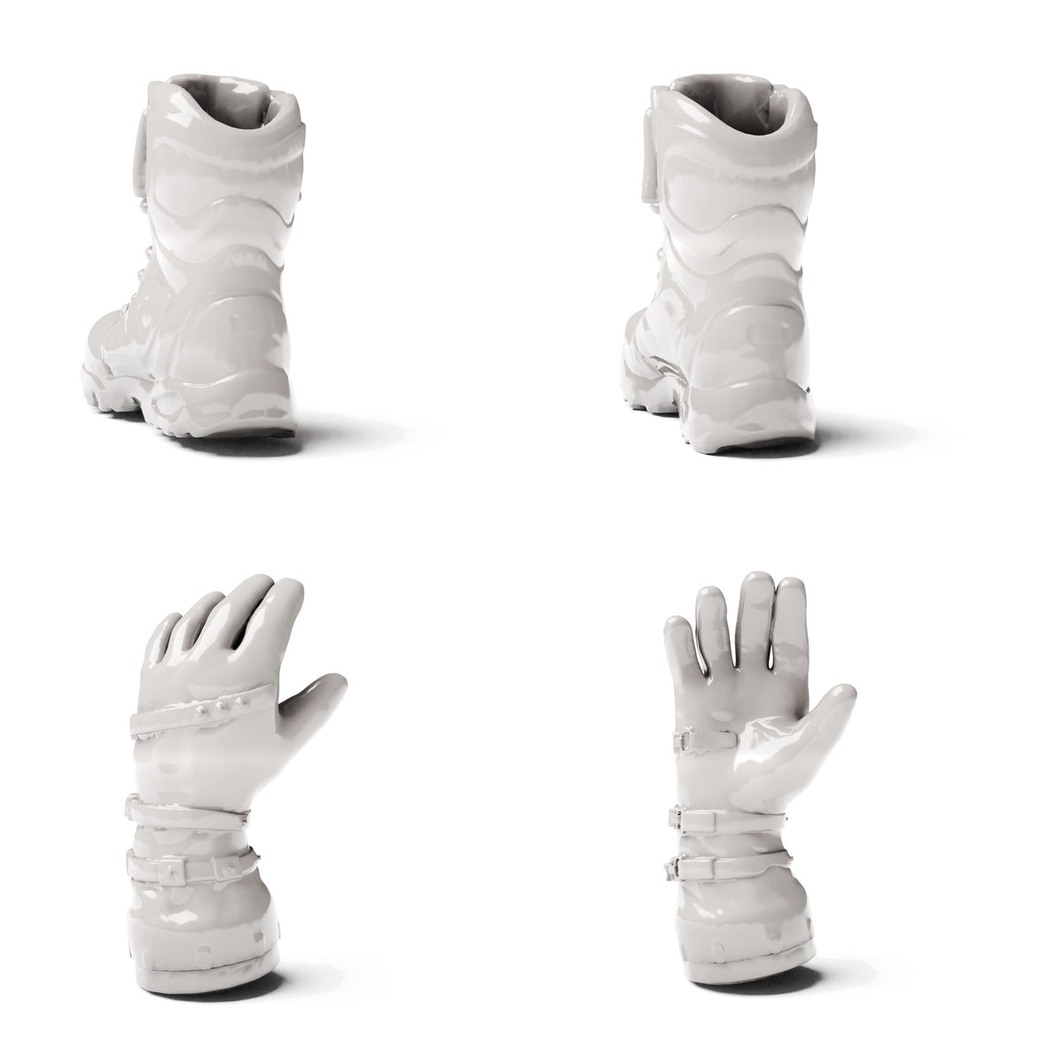 Diorama model-building product photo 3: Military Diorama: Modern Soldier Boots and Tactical Gloves (Ref. 1925D)