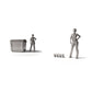 Diorama model-building product photo 1: City Diorama: Closed Type B Waste Container with Chassis (Ref. 1929D)