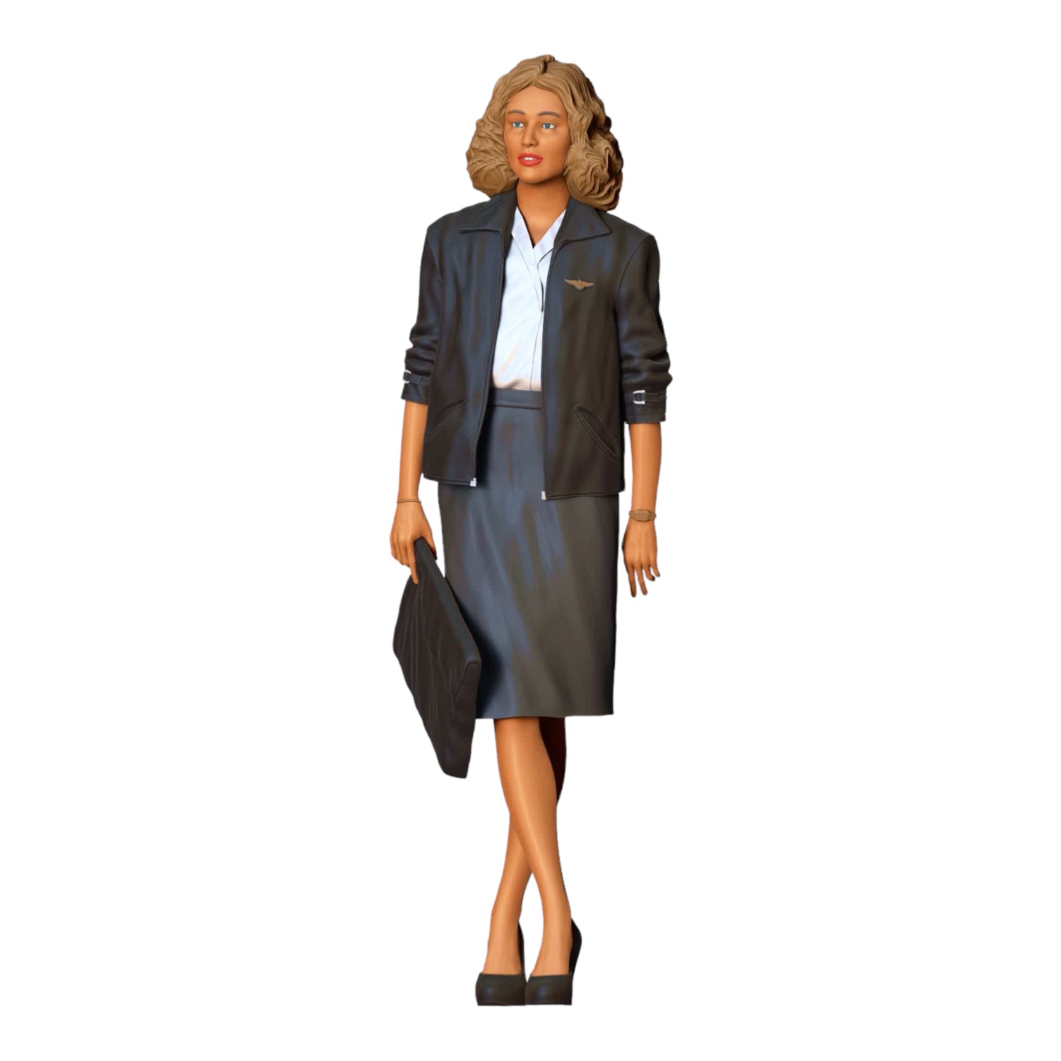 Produktfoto Diorama und Modellbau Miniatur Figur: Attraktive Frau - Ausbilderin mit Mappe