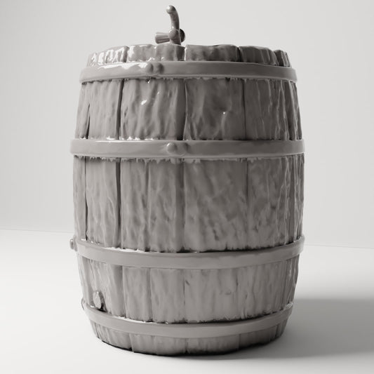 MyPortal 194 0: Diorama Warehouse & Market: Rustic Beer Barrel with Tap (Ref. 194D)