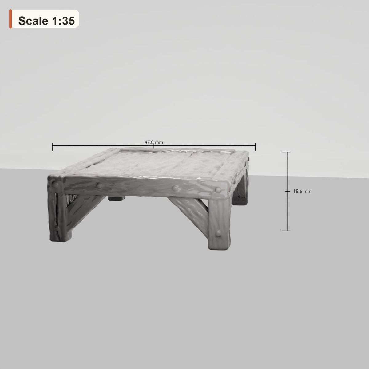 MyPortal 197 1: Diorama Camp & Market: Wooden base for beer barrel (Ref. 197D)