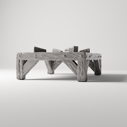 MyPortal 198 0: Diorama Camp & Market: Rustic barrel stand for beer barrel (Ref. 198D)