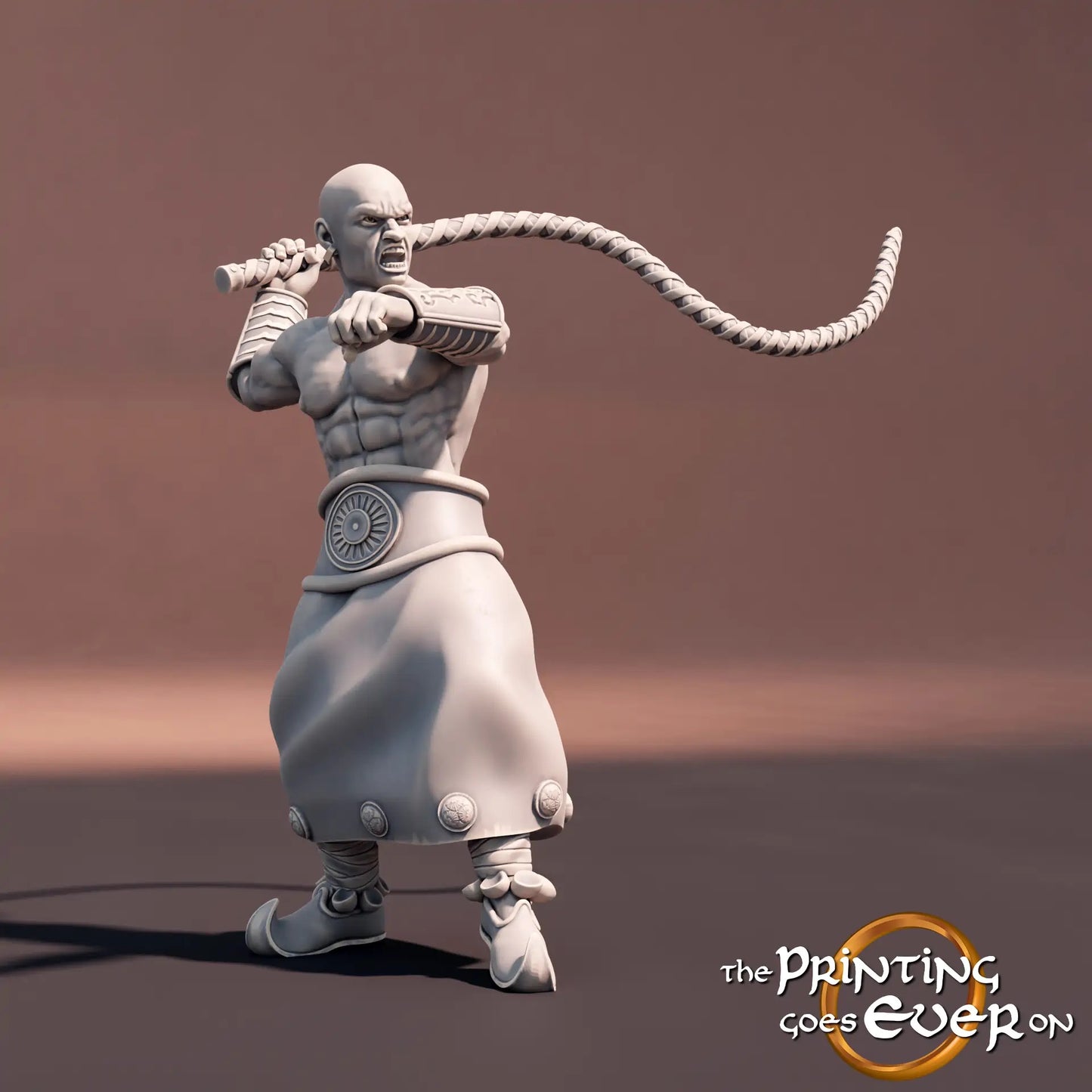 Product photo Tabletop 28mm The Printing Goes Ever On (TPGEO) 0: Southern Mahout: Oriental Master with Whip - Nomadic People from the Desert