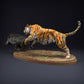Product photo Animal Figure Diorama, Model Building: 0: Wildlife Figures: Bengal Tiger and Indian Wild Boar – Hunting Scene (Ref 01_01_81)