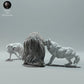 Product photo Animal Figure Diorama, Model Building: 0: Wildlife Figures: Arctic Wolves Hunting Musk Ox (Ref 01_01_62)