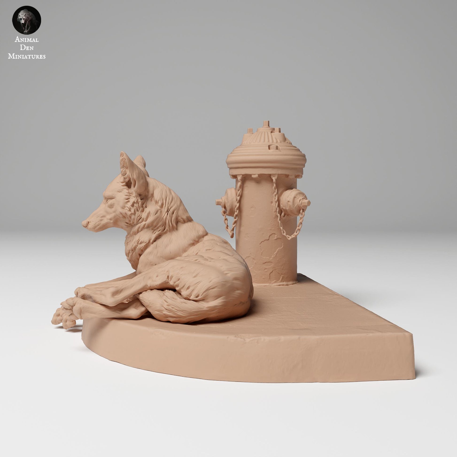 Produktfoto Tier Figur Diorama, Modellbau: 0: Wildtier Figur: Liegender Kojote (Ref 24_11_01)