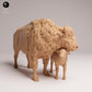 Product photo Animal Figure Diorama, Model Building: 0: Wildlife Figure: American Bison – Cow and Calf (Ref 25_09_10)