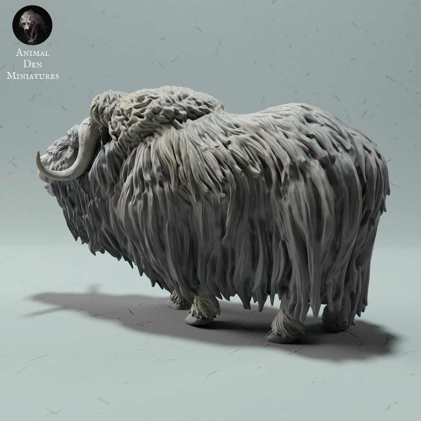 Product photo animal figure diorama, model building: 0: Wildlife figure: Muskox – calling bull (Ref 01_01_69)