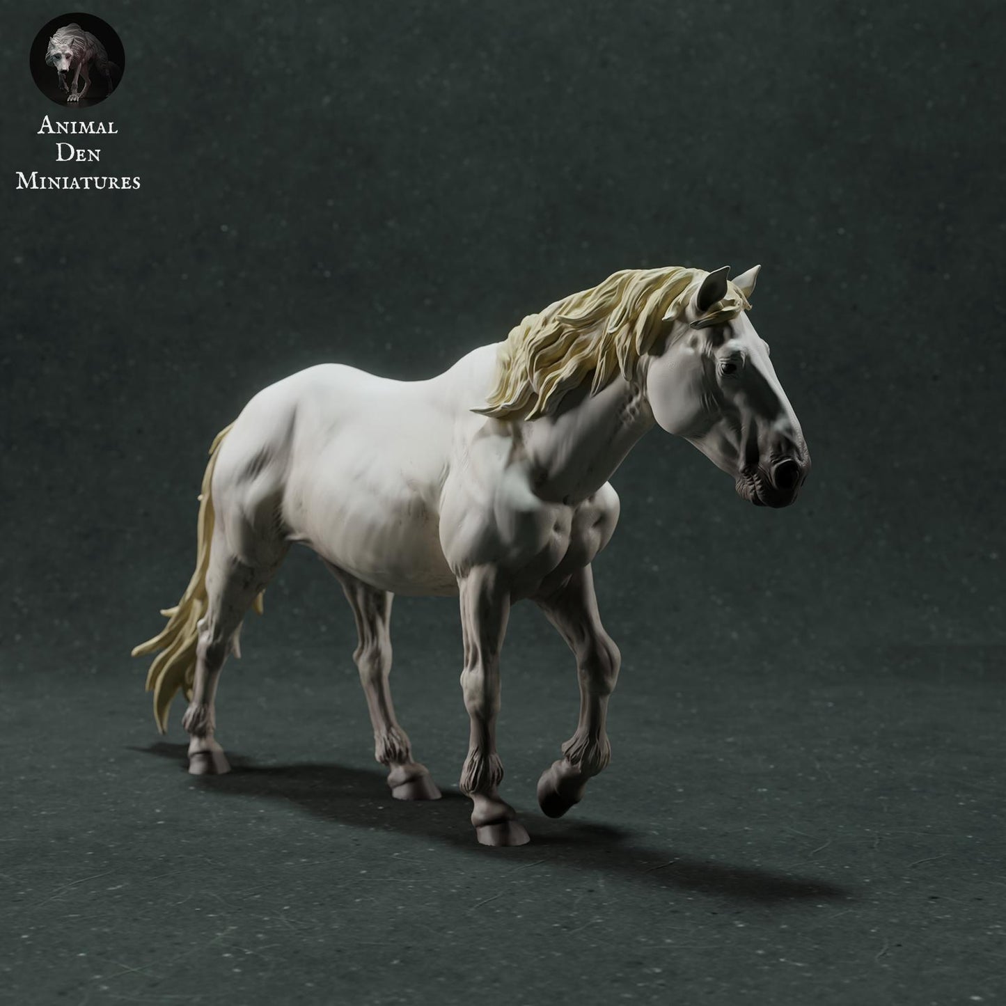 Product photo Animal Figure Diorama, Model Building: 0: Wildlife Figure: Camargue Horse (Ref 01_01_75)