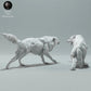 Product photo Animal Figure Diorama, Model Building: 0: Wild Animal Figures: Fighting Arctic Wolves (Ref 01_01_61)