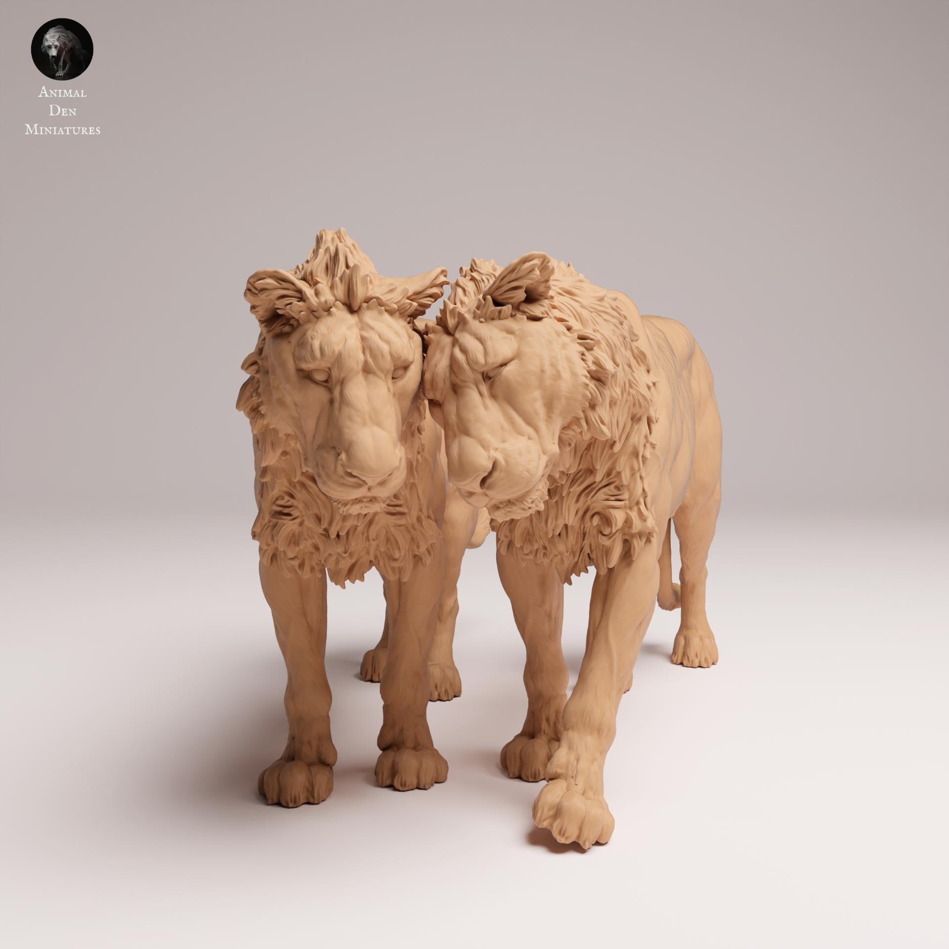 Product photo Animal Figure Diorama, Model Building: 0: Wild Animal Figure: cuddling lions – cubs (Ref 25_08_02)