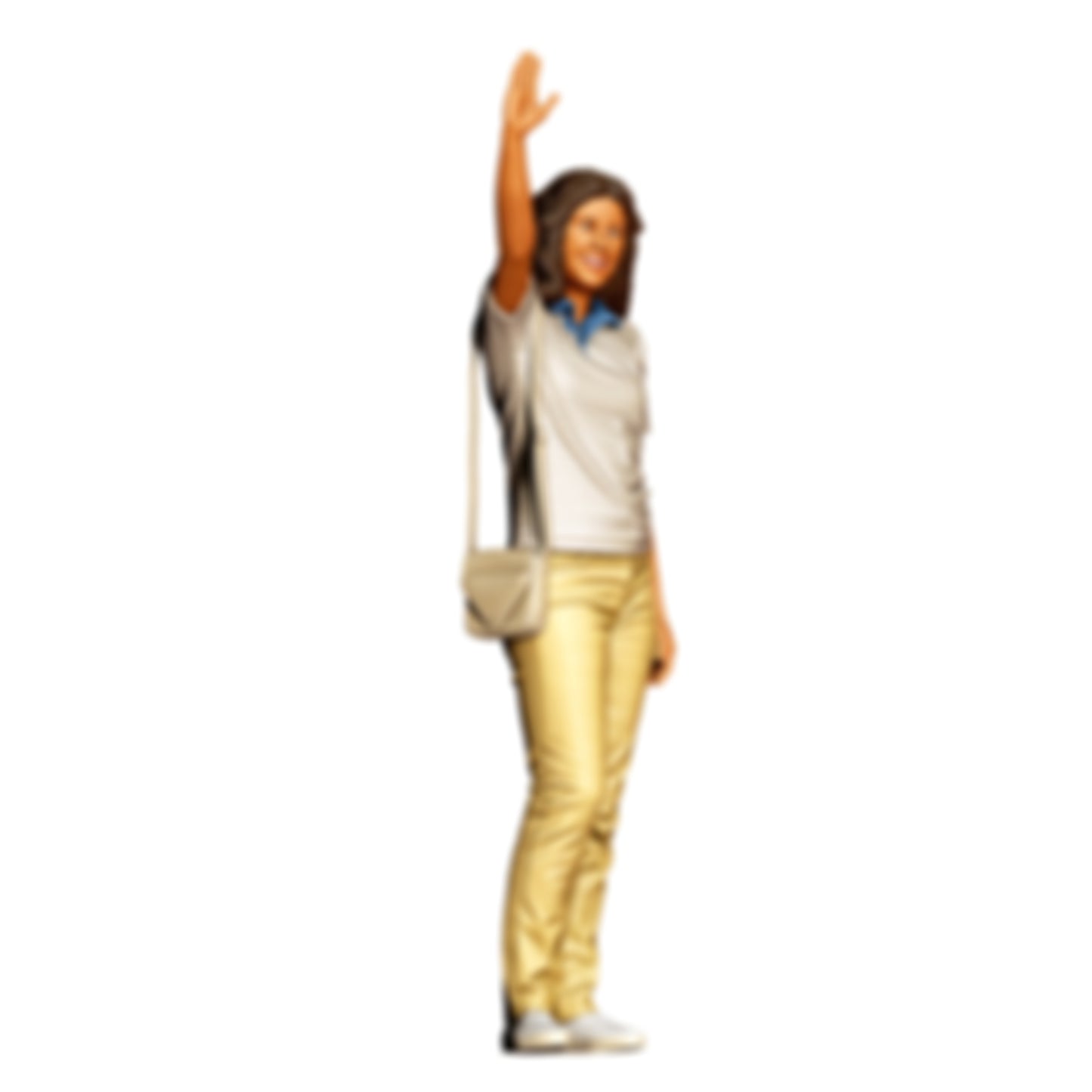 3DP Miniatures 3: Stehende Figur: Passant im Freizeitoutfit winkend (Ref. Nr. 504)