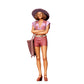 Diorama Modellbau Produktfoto 0: Frau mit Hut und Tasche – Figur in sommerlicher Kleidung (Ref. Nr. 426)